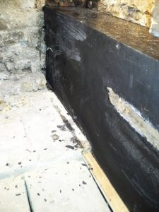 An image showing damp proofing work on the Lalit Hotel in London