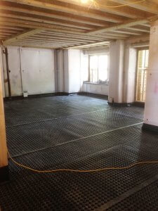 An image showing the interior of a room that will be undergoing waterproofing