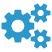 a graphic image of blue cogs